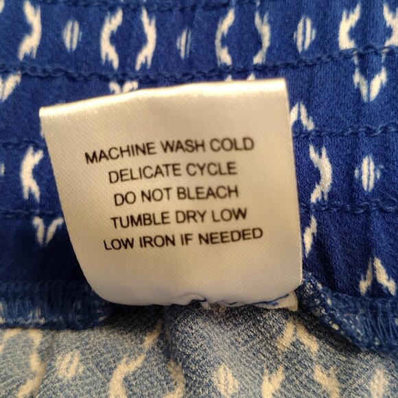 Nina Leonard Wide-Leg Pull-On Pants. (Size 2X) Blue and White - Picture 4 of 5